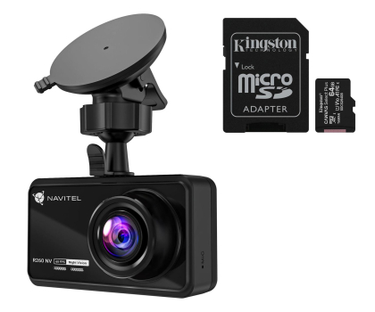 Kamera samochodowa Navitel R260 NV Full HD 60FPS/140/2" + karta 64GB